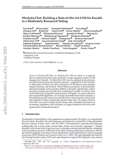 Sherkala-Chat: Building a State-of-the-Art LLM for Kazakh in a Moderately Resourced Setting