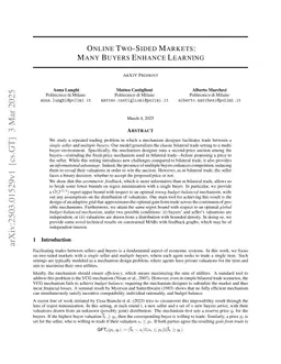 Online Two-Sided Markets: Many Buyers Enhance Learning