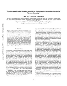 Stability-based Generalization Analysis of Randomized Coordinate Descent for Pairwise Learning