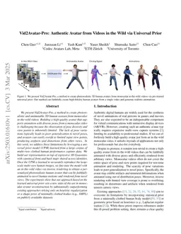 Vid2Avatar-Pro: Authentic Avatar from Videos in the Wild via Universal Prior