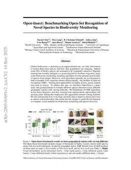 Open-Insect: Benchmarking Open-Set Recognition of Novel Species in Biodiversity Monitoring