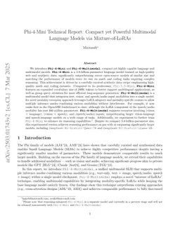 Phi-4-Mini Technical Report: Compact yet Powerful Multimodal Language Models via Mixture-of-LoRAs