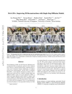 Difix3D+: Improving 3D Reconstructions with Single-Step Diffusion Models