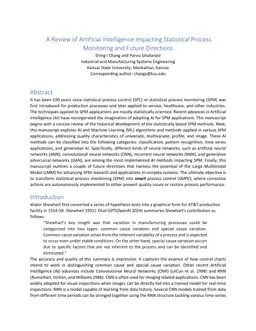 A Review of Artificial Intelligence Impacting Statistical Process Monitoring and Future Directions