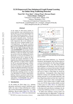 LLM-Empowered Class Imbalanced Graph Prompt Learning for Online Drug Trafficking Detection
