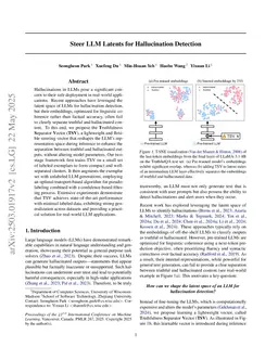 Steer LLM Latents for Hallucination Detection