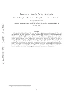 Learning a Game by Paying the Agents