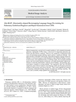 Abn-BLIP: Abnormality-aligned Bootstrapping Language-Image Pre-training for Pulmonary Embolism Diagnosis and Report Generation from CTPA