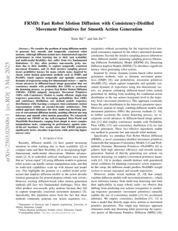 FRMD: Fast Robot Motion Diffusion with Consistency-Distilled Movement Primitives for Smooth Action Generation