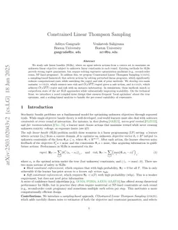 Constrained Linear Thompson Sampling