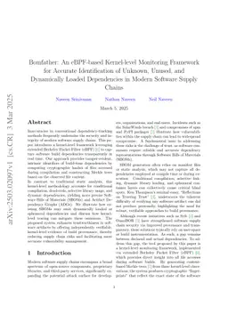 Bomfather: An eBPF-based Kernel-level Monitoring Framework for Accurate Identification of Unknown, Unused, and Dynamically Loaded Dependencies in Modern Software Supply Chains