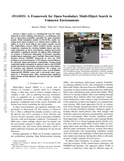 OVAMOS: A Framework for Open-Vocabulary Multi-Object Search in Unknown Environments