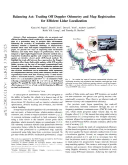 Balancing Act: Trading Off Doppler Odometry and Map Registration for Efficient Lidar Localization