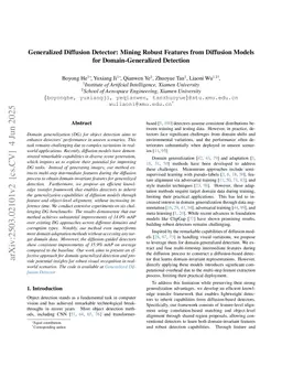 Generalized Diffusion Detector: Mining Robust Features from Diffusion Models for Domain-Generalized Detection