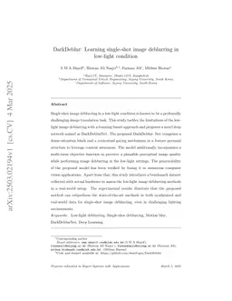 DarkDeblur: Learning single-shot image deblurring in low-light condition