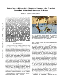 FalconGym: A Photorealistic Simulation Framework for Zero-Shot Sim-to-Real Vision-Based Quadrotor Navigation
