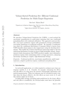Volume-Sorted Prediction Set: Efficient Conformal Prediction for Multi-Target Regression