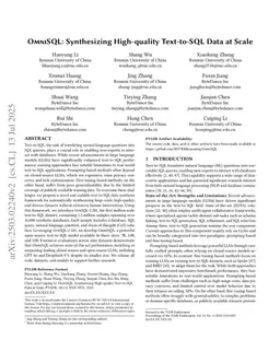 OmniSQL: Synthesizing High-quality Text-to-SQL Data at Scale
