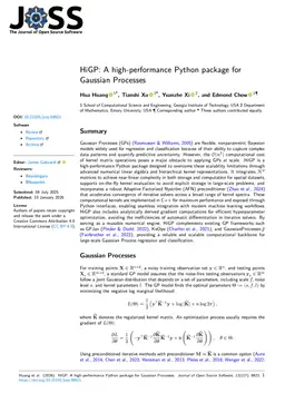 HiGP: A high-performance Python package for Gaussian Process