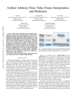 Unified Arbitrary-Time Video Frame Interpolation and Prediction