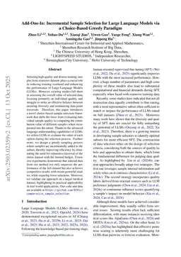 Add-One-In: Incremental Sample Selection for Large Language Models via a Choice-Based Greedy Paradigm