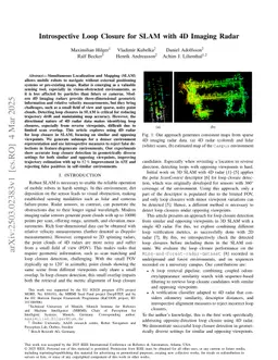 Introspective Loop Closure for SLAM with 4D Imaging Radar