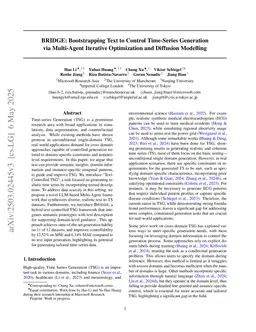 BRIDGE: Bootstrapping Text to Control Time-Series Generation via Multi-Agent Iterative Optimization and Diffusion Modeling