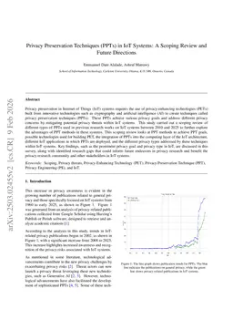 Privacy Preservation Techniques (PPTs) in IoT Systems: A Scoping Review and Future Directions