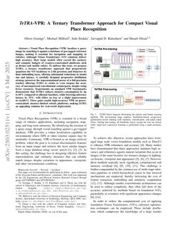 TeTRA-VPR: A Ternary Transformer Approach for Compact Visual Place Recognition