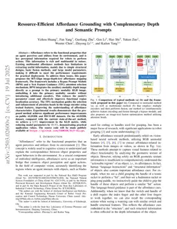 Resource-Efficient Affordance Grounding with Complementary Depth and Semantic Prompts