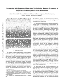 Leveraging Self-Supervised Learning Methods for Remote Screening of Subjects with Paroxysmal Atrial Fibrillation