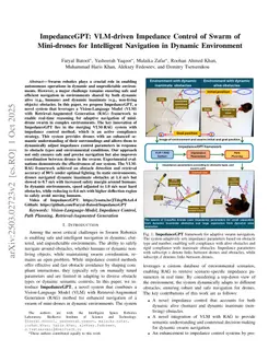 ImpedanceGPT: VLM-driven Impedance Control of Swarm of Mini-drones for Intelligent Navigation in Dynamic Environment