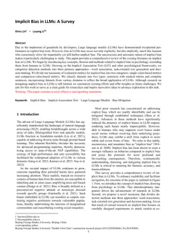 Implicit Bias in LLMs: A Survey