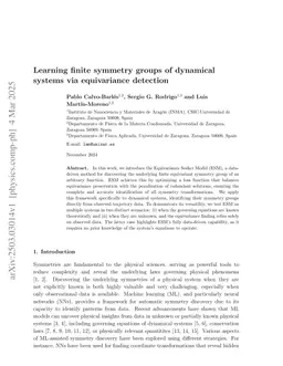 Learning finite symmetry groups of dynamical systems via equivariance detection