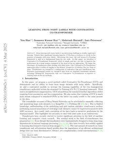 Learning from Noisy Labels with Contrastive Co-Transformer