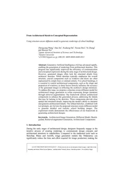 From Architectural Sketch to Conceptual Representation: Using Structure-Aware Diffusion Model to Generate Renderings of School Buildings