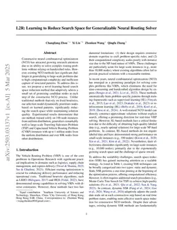 Learning to Reduce Search Space for Generalizable Neural Routing Solver