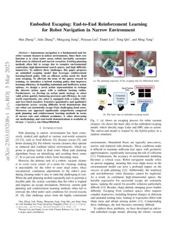 Embodied Escaping: End-to-End Reinforcement Learning for Robot Navigation in Narrow Environment
