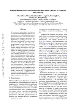 Towards Robust Universal Information Extraction: Benchmark, Evaluation, and Solution