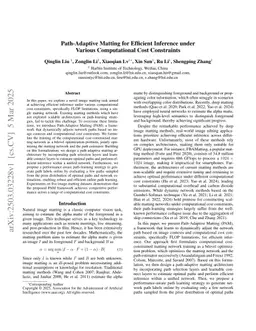 Path-Adaptive Matting for Efficient Inference Under Various Computational Cost Constraints