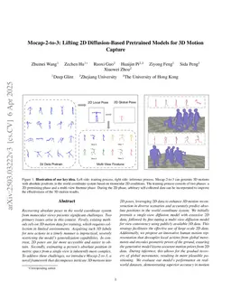 Mocap-2-to-3: Multi-view Lifting for Monocular Motion Recovery with 2D Pretraining