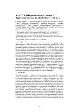 A 262 TOPS Hyperdimensional Photonic AI Accelerator powered by a Si3N4 microcomb laser