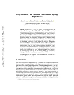 Leap: Inductive Link Prediction via Learnable TopologyAugmentation