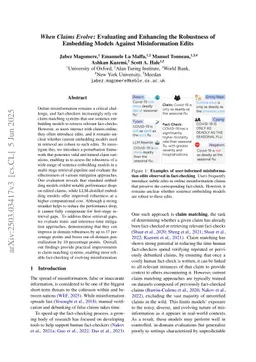 When Claims Evolve: Evaluating and Enhancing the Robustness of Embedding Models Against Misinformation Edits