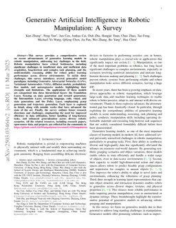 Generative Artificial Intelligence in Robotic Manipulation: A Survey