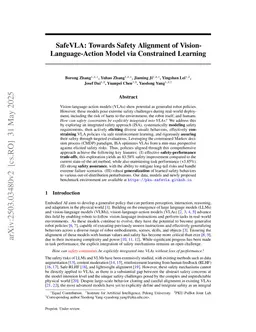 SafeVLA: Towards Safety Alignment of Vision-Language-Action Model via Constrained Learning