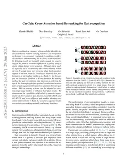 CarGait: Cross-Attention based Re-ranking for Gait recognition