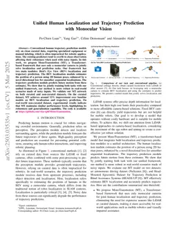 Unified Human Localization and Trajectory Prediction with Monocular Vision