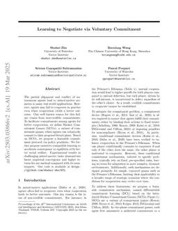 Learning to Negotiate via Voluntary Commitment