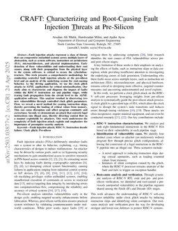 CRAFT: Characterizing and Root-Causing Fault Injection Threats at Pre-Silicon